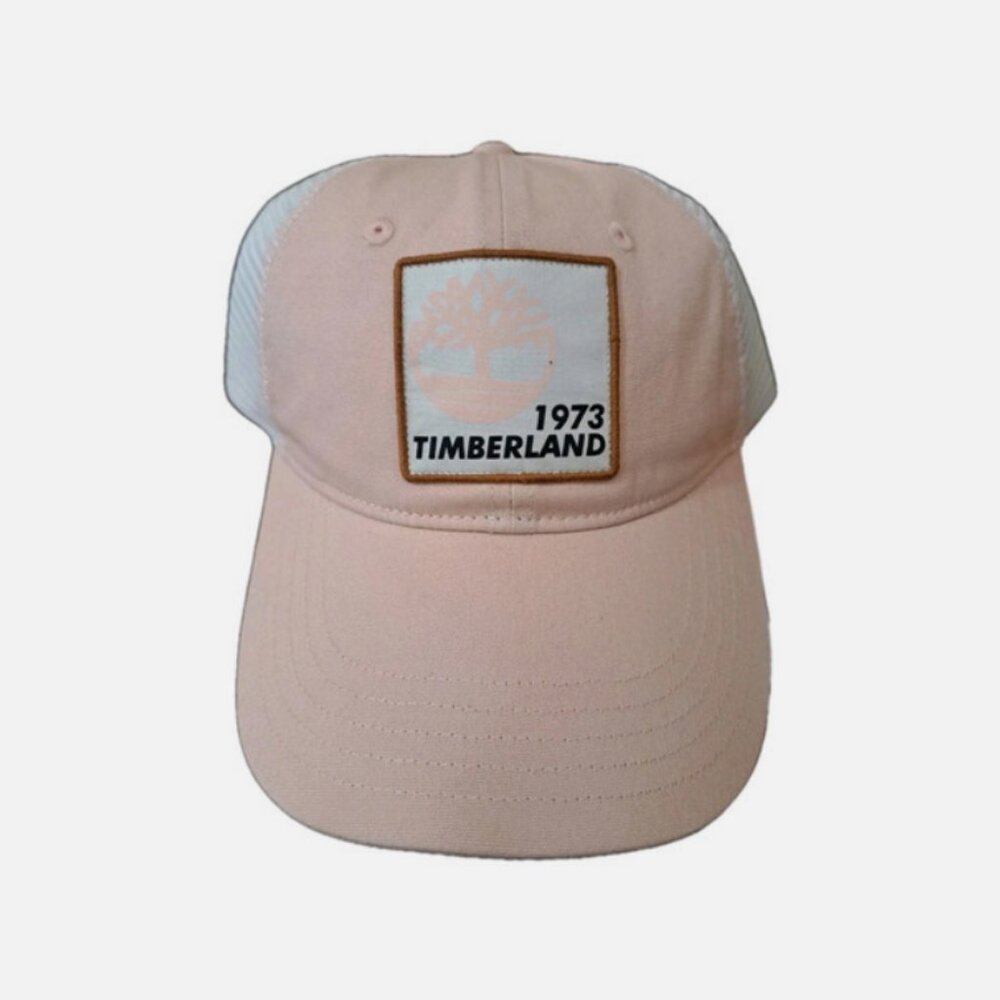 Women's Light Pink Timberland Trucker Hat Adjustable Snapback Cap